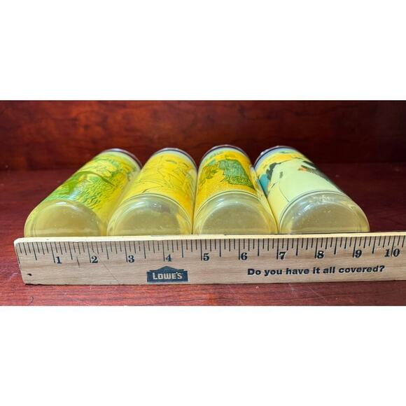 Set of 4 Vintage 1960's Vue-lon Ware Highball Glasses By Litho-Glass Inc 6.25" - Picture 4 of 10